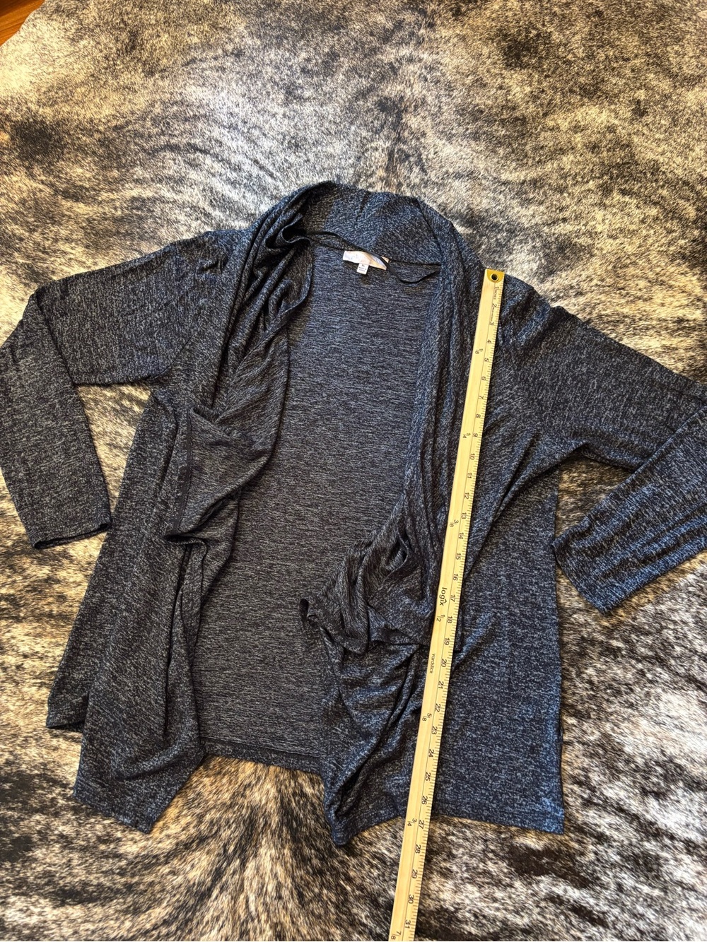 Philosophy Women’s Gray Waterfall Style Cardigan Size XL - Picture 7 of 8